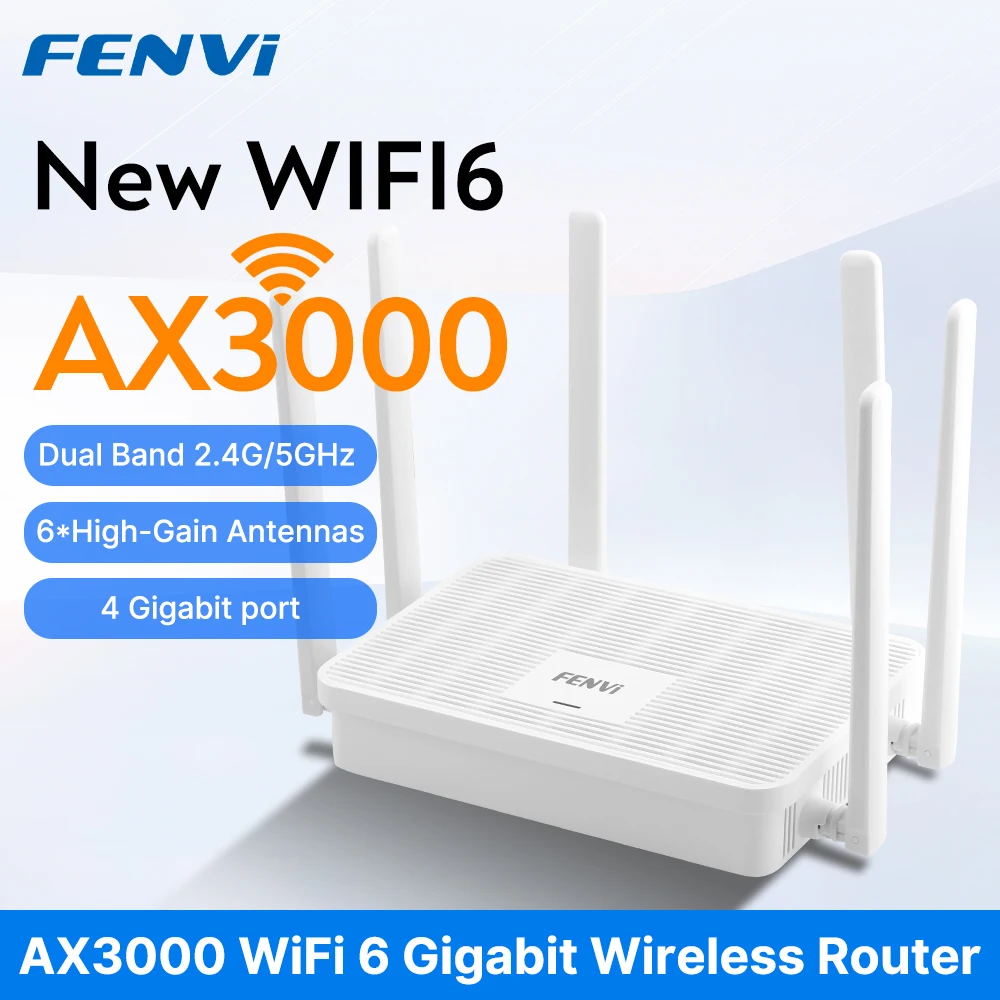 

Роутер fenvi WiFi 6 AX3000 двухдиапазонный 2,4G 5 ГГц, беспроводной усилитель сигнала, ретранслятор сети, усилитель Wifi6 сетчатый для дома