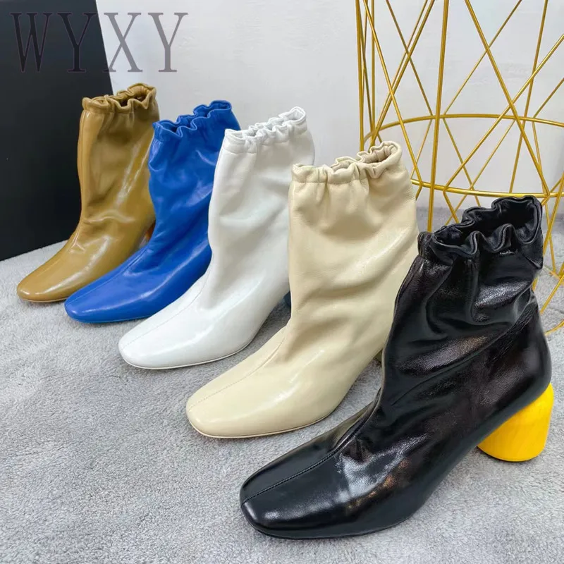Autumn Winter New Genuine Leather Fashionable Boots Women Round Toe Mid-calf Boots Ladies Round High Heel Short Boots Woman 2023
Autumn Winter New Genuine Leather Fashionable Boots Women Round Toe Mid-calf Boots Ladies Round High Heel Short Boots Woman 2023