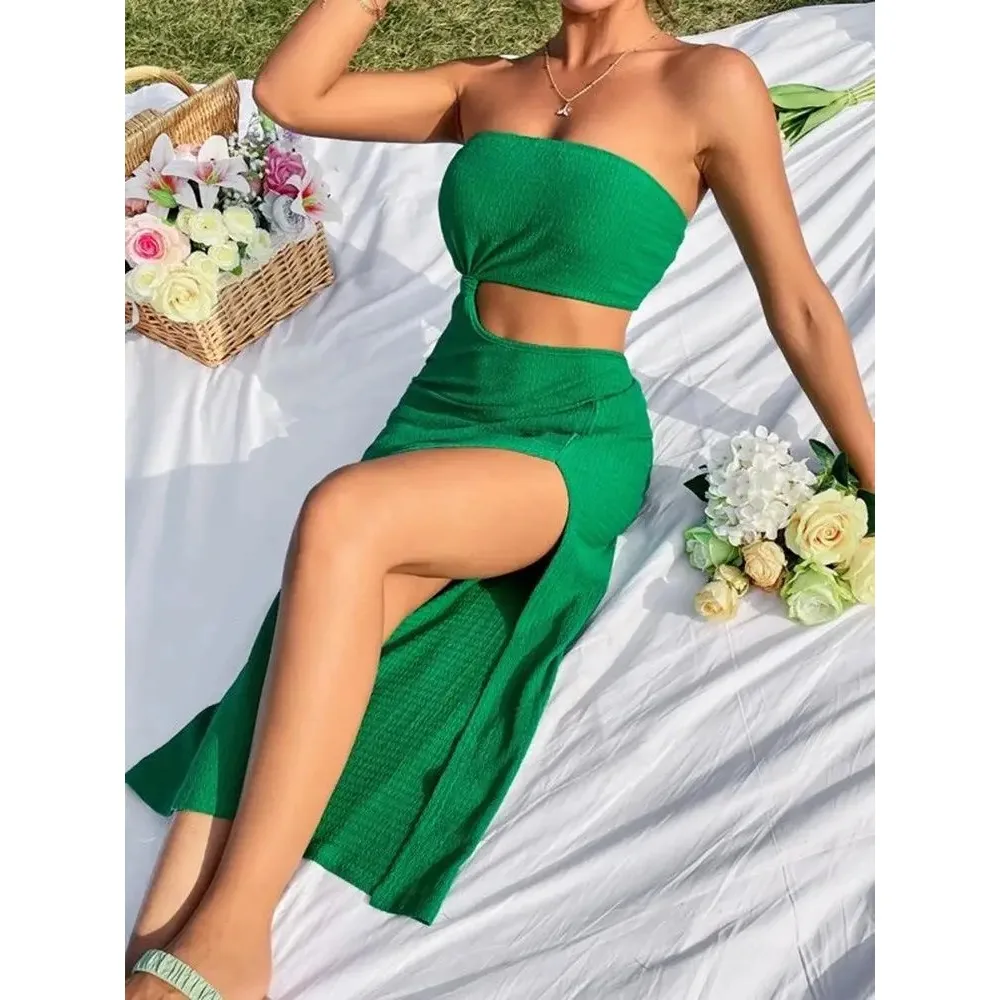 European and American Summer Women's Fashion Trend Strapless Jacket with Open Air Side Sexy Slim Fit Dress for Women
European and American Summer Women's Fashion Trend Strapless Jacket with Open Air Side Sexy Slim Fit Dress for Women