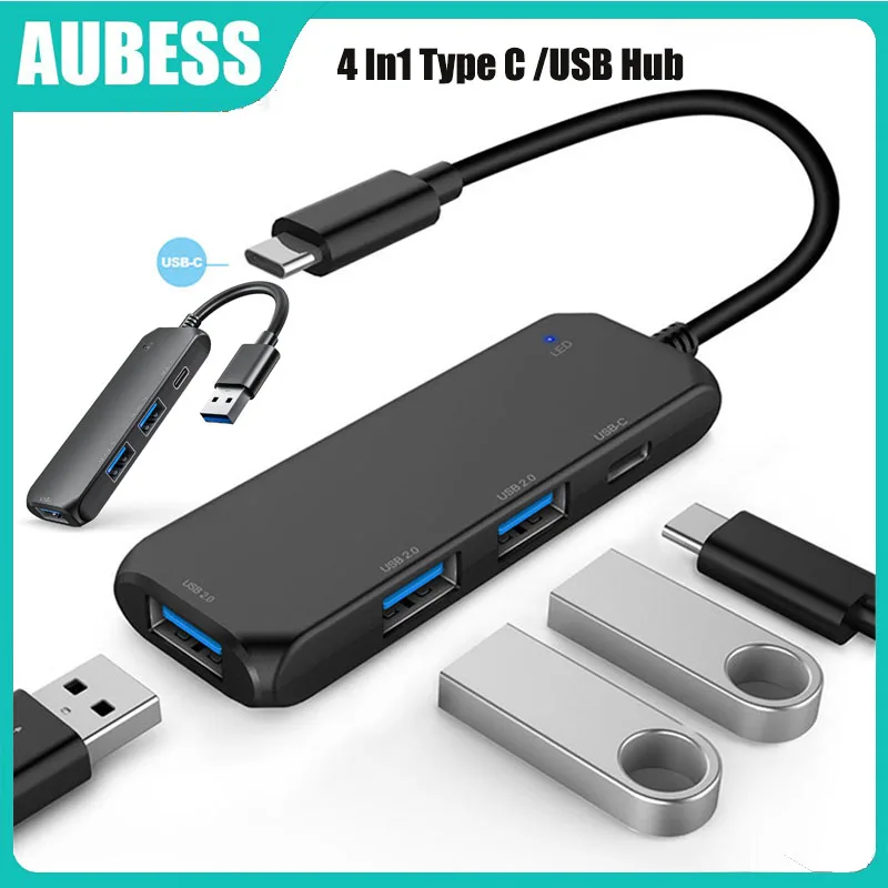 USB Hub 3.0 4 Ports USB 3.0 Adapter 5Gbps High Speed Multi USB-C Splitter For Lenovo Macbook Pro PC Accessories Type-c Adapter
USB Hub 3.0 4 Ports USB 3.0 Adapter 5Gbps High Speed Multi USB-C Splitter For Lenovo Macbook Pro PC Accessories Type-c Adapter