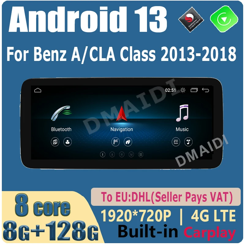 Qualcomm 665 Android 13 GPS Navigation Screen For Mercedes Benz A Class-W176 CLA-C117 GLA-X156 Multimedia Video Player Bluetooth
Qualcomm 665 Android 13 GPS Navigation Screen For Mercedes Benz A Class-W176 CLA-C117 GLA-X156 Multimedia Video Player Bluetooth