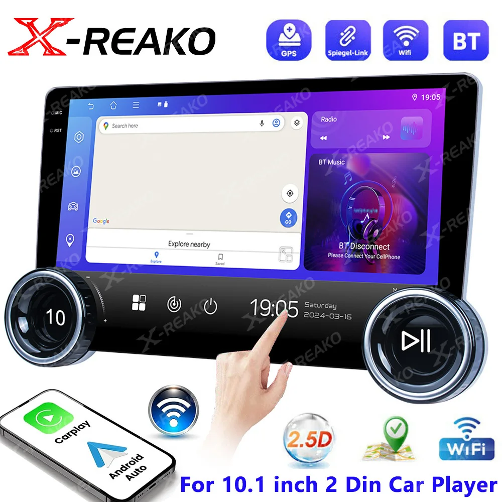 X-REAKO Android 4 core Car Radio 10.1" High Definition GPS Navigation Bluetooth Universal Car Multimedia Player Carplay Stereo
X-REAKO Android 4 core Car Radio 10.1" High Definition GPS Navigation Bluetooth Universal Car Multimedia Player Carplay Stereo
