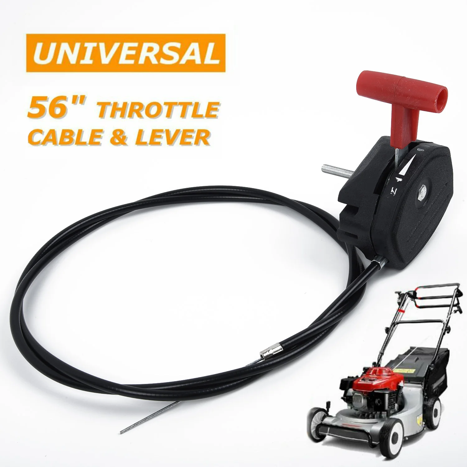 142cm 56 Inch Alloy Throttle Cable & Choke Lever Control Handle Kit For Lawnmower Garden Tools Lawn Mower Accessories
142cm 56 Inch Alloy Throttle Cable & Choke Lever Control Handle Kit For Lawnmower Garden Tools Lawn Mower Accessories