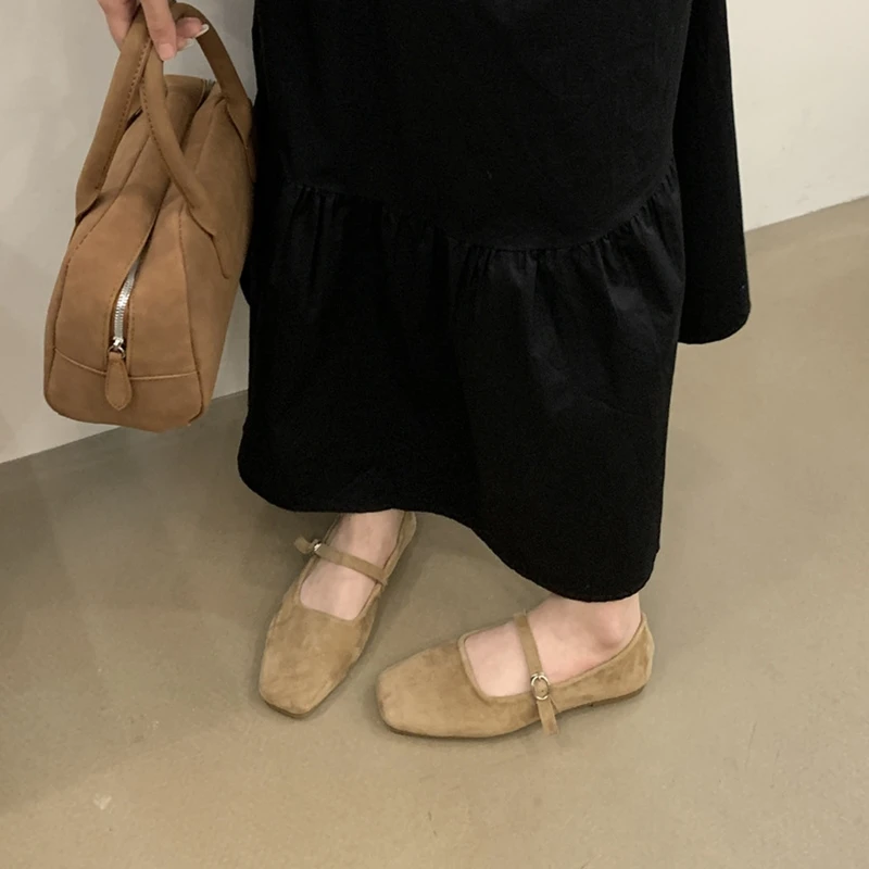 AIYUQI Mary Jane Shoes Women Flat 2025 Spring Shoes Female Genuine Leather Square Head Non-slip Large Size Ballet Shoes Women AIYUQI Mary Jane Shoes Women Flat 2025 Spring Shoes Female Genuine Leather Square Head Non-slip Large Size Ballet Shoes Women