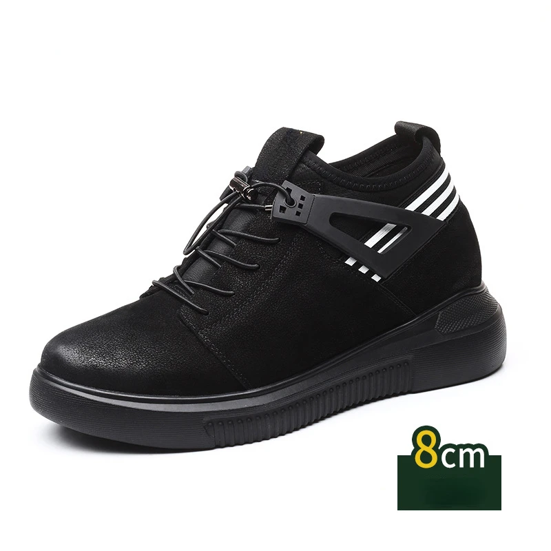 Men's Shoes Autumn Nubuck Leather Invisible Inner Height-increasing Shoes male Black Daily Sports and Leisure 8cm Elevator Shoes
Men's Shoes Autumn Nubuck Leather Invisible Inner Height-increasing Shoes male Black Daily Sports and Leisure 8cm Elevator Shoes