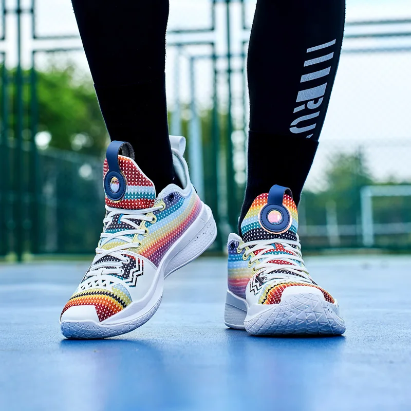 Sapatos de basquete masculino marca designer tendência tênis cushioing real sapatos de treinamento de basquete crianças sapatos esportivos ao ar livre Sapatos de basquete masculino marca designer tendência tênis cushioing real sapatos de treinamento de basquete crianças sapatos esportivos ao ar livre