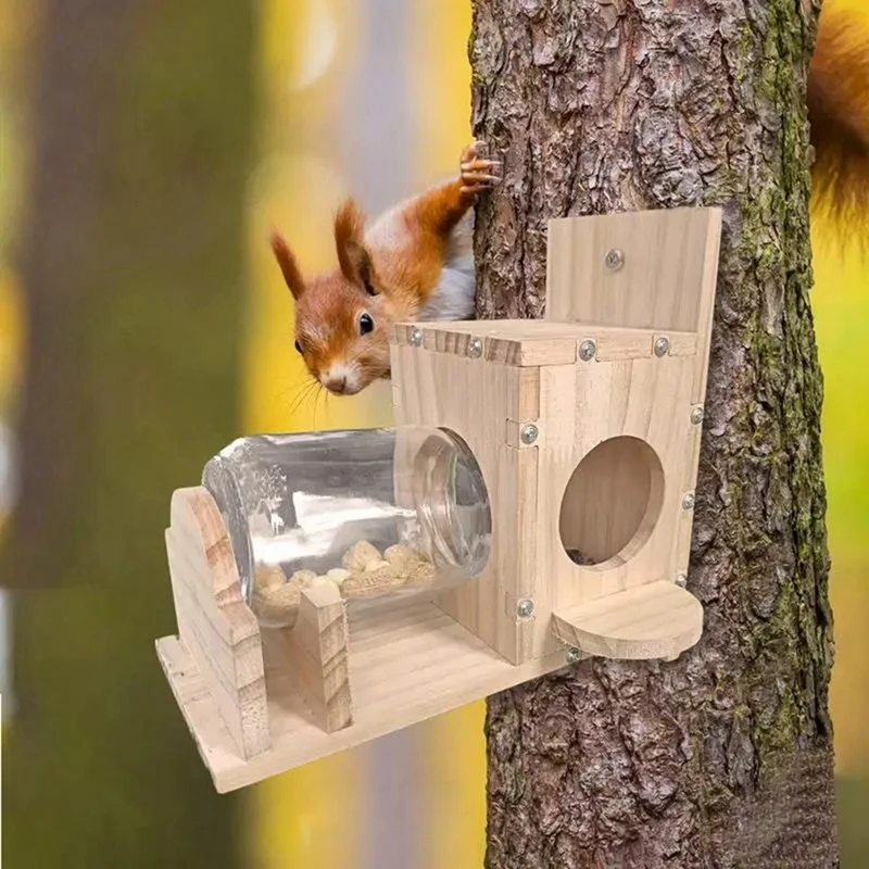 Squirrel Feeding Box Durable Food Container Wooden Squirrel Pet Food Storage Tools Squirrel Bird Feeder Easy Install Easy To Use
Squirrel Feeding Box Durable Food Container Wooden Squirrel Pet Food Storage Tools Squirrel Bird Feeder Easy Install Easy To Use