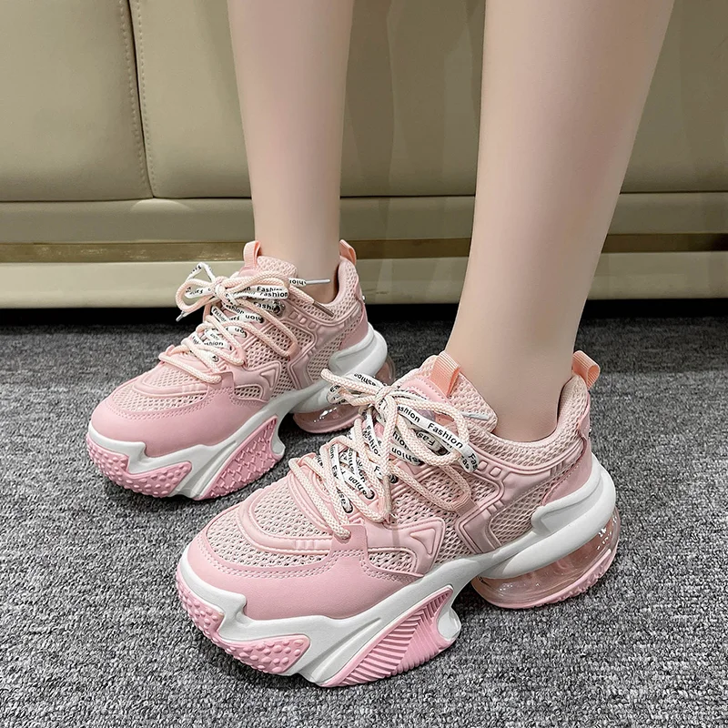 New Ladies Shoes 2023 Fashion Mesh Women's Vulcanize Shoes Summer Breathable Women Sneakers Lace Up Ladies Chunky Sneakers
New Ladies Shoes 2023 Fashion Mesh Women's Vulcanize Shoes Summer Breathable Women Sneakers Lace Up Ladies Chunky Sneakers