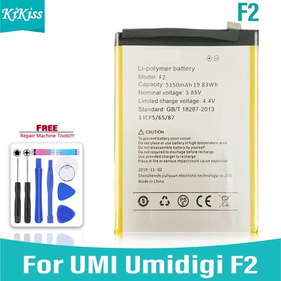 5150mAh For UMI Umidigi F2 Battery Bateria AKKU High Quality Rechargeable Battery For Umidigi F 2 Mobile Phone + Tools
5150mAh For UMI Umidigi F2 Battery Bateria AKKU High Quality Rechargeable Battery For Umidigi F 2 Mobile Phone + Tools