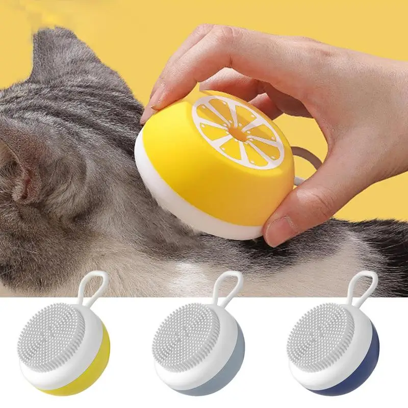 

Dog Shower Brush Pet Comb Massaging brush Easy Cleaning Dog Brush with Flyaway Hair Prevention Effective pet Grooming supplies