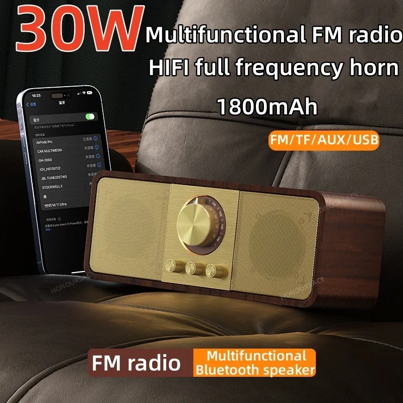 Винтажный деревянный Bluetooth-динамик, FM-радио, портативный сабвуфер из твердой древесины, Bluetooth-звук, высококлассный Bluetooth-плеер Boombox TF/AUX
Винтажный деревянный Bluetooth-динамик, FM-радио, портативный сабвуфер из твердой древесины, Bluetooth-звук, высококлассный Bluetooth-плеер Boombox TF/AUX