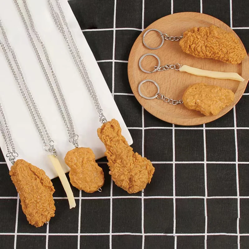 Simulated fried chicken leg necklace, food pendant, fun small gift, personalized necklace, trendy jewelry
Simulated fried chicken leg necklace, food pendant, fun small gift, personalized necklace, trendy jewelry