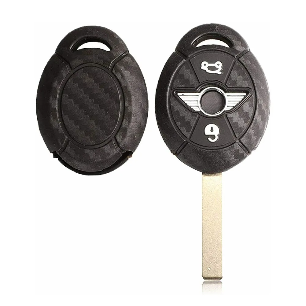Replacement Car Key Cover Shell Silicone Soft Black Carbon Fiber Fob For Mini Cooper S R50 R53 Parts Accessory
Replacement Car Key Cover Shell Silicone Soft Black Carbon Fiber Fob For Mini Cooper S R50 R53 Parts Accessory