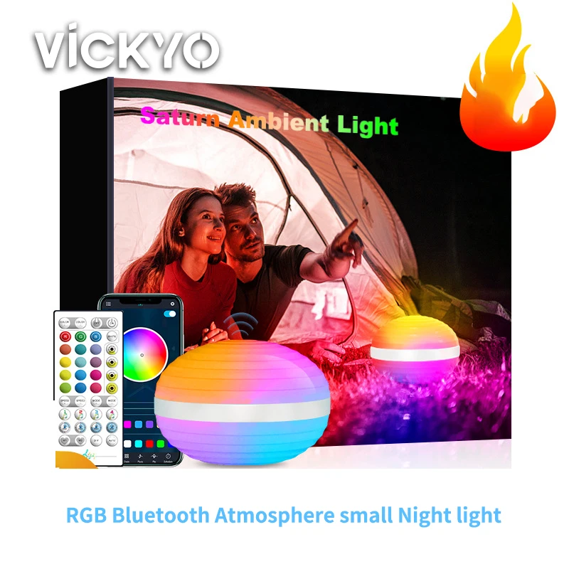 VICKYO LED Ambient Light RGB Bluetooth Touch Control Night Lights Rechargeable For Game Room Bedroom Desktop Decorative Lamps
VICKYO LED Ambient Light RGB Bluetooth Touch Control Night Lights Rechargeable For Game Room Bedroom Desktop Decorative Lamps