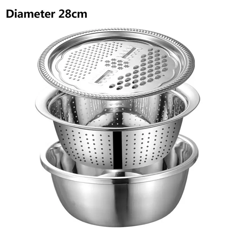 Multifunctional Basin With Grater 3 In 1 Vegetable Cutter Strainers Bowl Set Kitchen Graters Versatile Slicer Bowl Set Strainer
Multifunctional Basin With Grater 3 In 1 Vegetable Cutter Strainers Bowl Set Kitchen Graters Versatile Slicer Bowl Set Strainer
