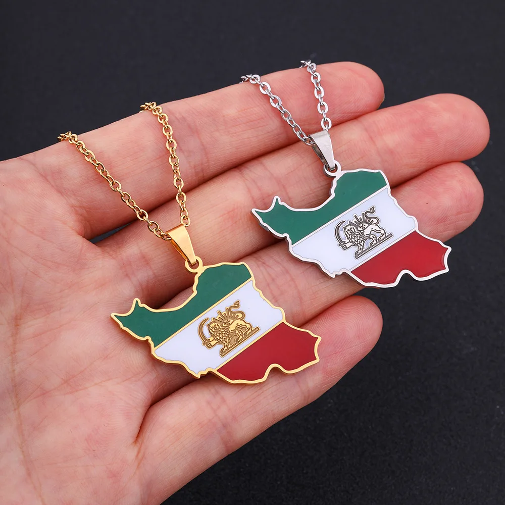 WANGAIYAO's new fashionable ethnic style Iran map pendant necklace dripping oil geometric stainless steel pendant for men and wo
WANGAIYAO's new fashionable ethnic style Iran map pendant necklace dripping oil geometric stainless steel pendant for men and wo