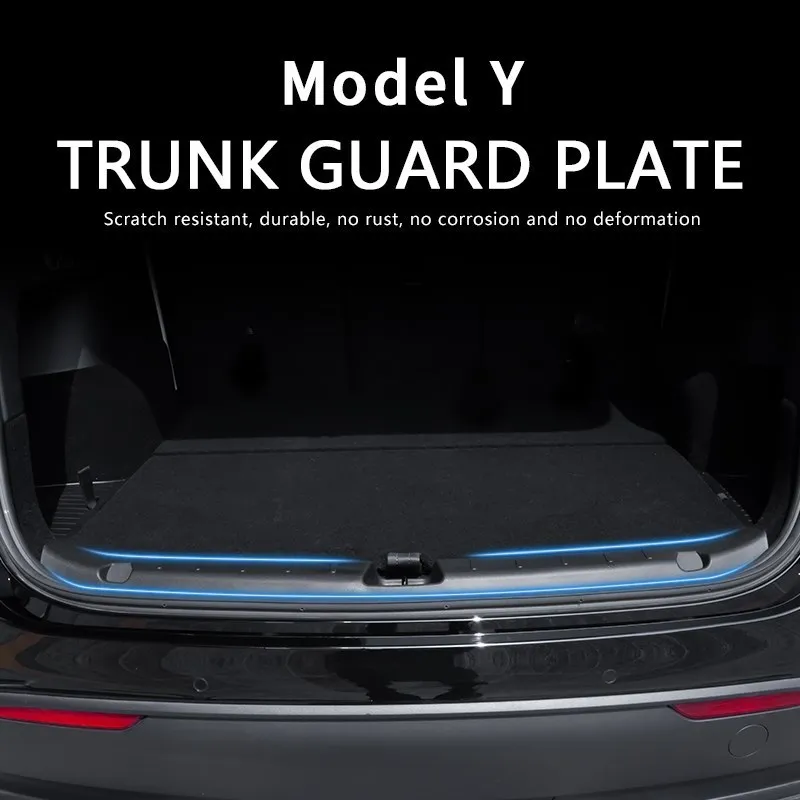 

For Tesla Model Y Trunk Door Sill Strip 2023 TPE Scratch Resistant Trunk Guard Plate Protection Strip Car Interior Accessories