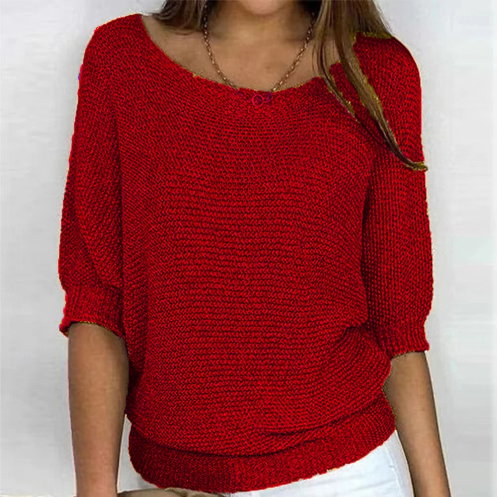 Women Winter Casual Elegant Crew Neck Pullover 3/4 Sleeve Jumper Tops Solid Color Sweater Commuter Bottoming Ladies Knitwear
Women Winter Casual Elegant Crew Neck Pullover 3/4 Sleeve Jumper Tops Solid Color Sweater Commuter Bottoming Ladies Knitwear