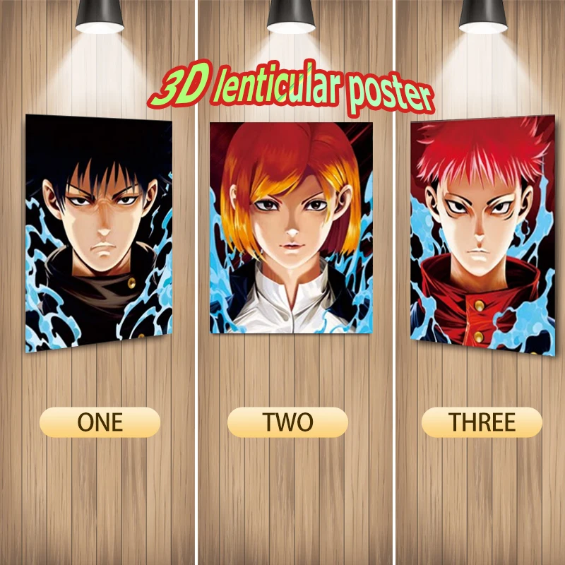 Jujutsu Kaisen 3D Lenticular Poster Itadori Yuji Fushiguro Megumi Kugisaki Nobara Anime Poster Wall Sticker Home Decor Gift Toy
Jujutsu Kaisen 3D Lenticular Poster Itadori Yuji Fushiguro Megumi Kugisaki Nobara Anime Poster Wall Sticker Home Decor Gift Toy