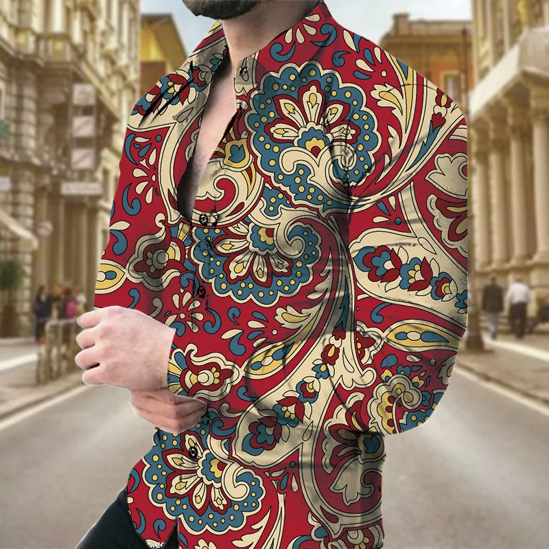 Men Fashion Shirt Paisley Pattern 3D Printing Casual Oversized Long-sleeved Shirt Slim Fitting Office Top Free Shipping
Men Fashion Shirt Paisley Pattern 3D Printing Casual Oversized Long-sleeved Shirt Slim Fitting Office Top Free Shipping