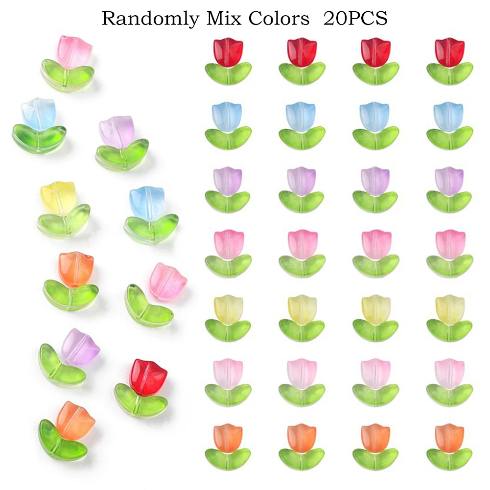 20PCS 9mm Tulips Flowers Glass Beads Bulk Beads Jewelry Bracelet Necklace Headwear Crafts Decoration Ornaments DIY Accessories
20PCS 9mm Tulips Flowers Glass Beads Bulk Beads Jewelry Bracelet Necklace Headwear Crafts Decoration Ornaments DIY Accessories