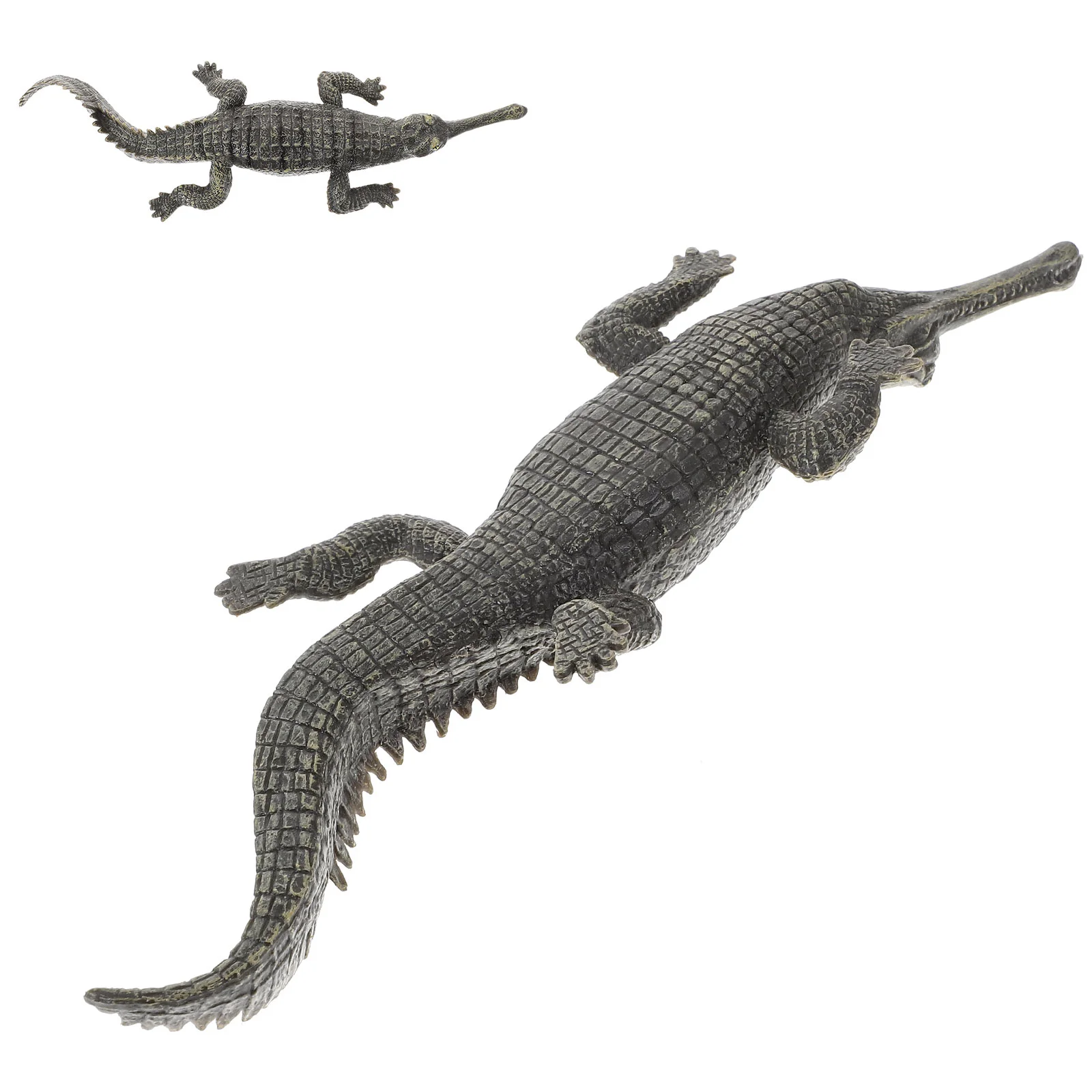 

Crocodile Recognition Model Lifelike Simulation Animal Decor Crawl Figurines Plastic Artificial Ornament Models