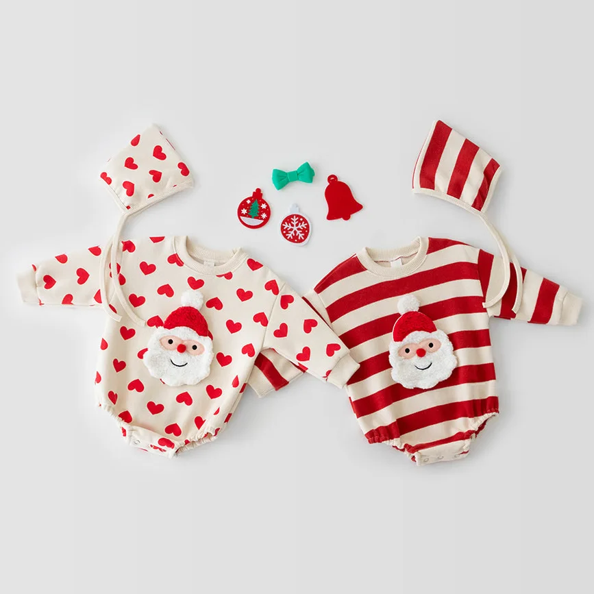 Korean Baby Girl Romper Clothes Newborns Bodysuit Long Sleeve Stripe Sweatshirt Romper Christmas Baby Boys Jumpsuits With Hat
Korean Baby Girl Romper Clothes Newborns Bodysuit Long Sleeve Stripe Sweatshirt Romper Christmas Baby Boys Jumpsuits With Hat