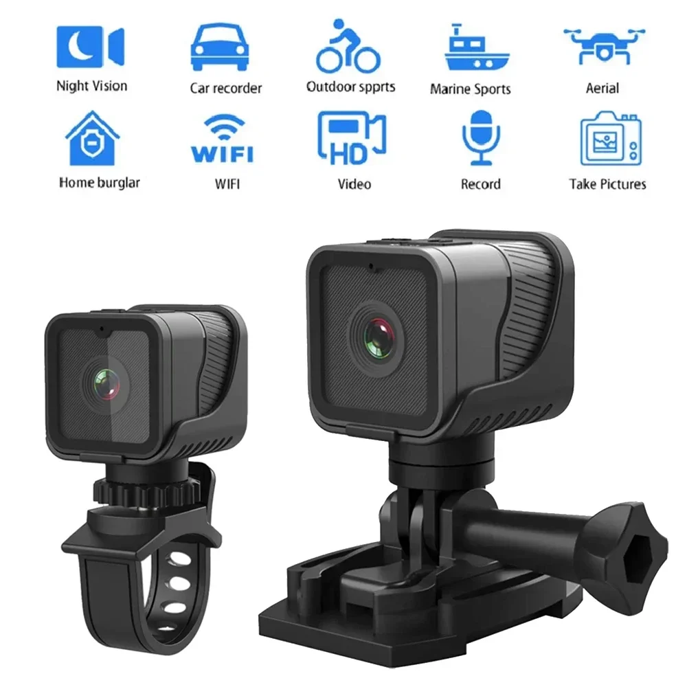 

Mini Waterproof Camcorders 1080P HD WiFi Sports Camera Motorcycle Bicycle Driving Recorder Motion DV Law Enforcement Instrument