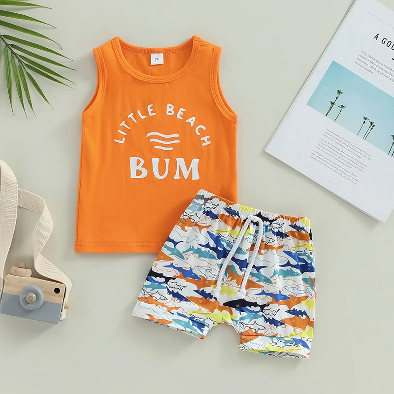 2023-05-06 Lioraitiin 0-3Years Toddler Boys 2Pcs Summer Outfits Sleeveless Letter Print Tank Tops Shark Print Shorts Set
2023-05-06 Lioraitiin 0-3Years Toddler Boys 2Pcs Summer Outfits Sleeveless Letter Print Tank Tops Shark Print Shorts Set