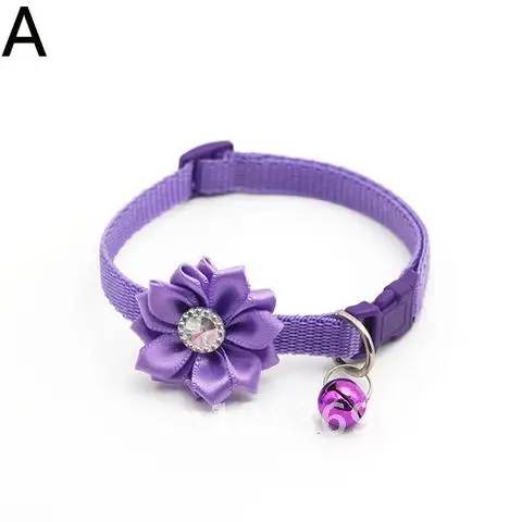 

Adjustable Necktie Collar Supplies for Dog Cat 1pc Puppy Accessories Flower Decoration Pet collar With Bell