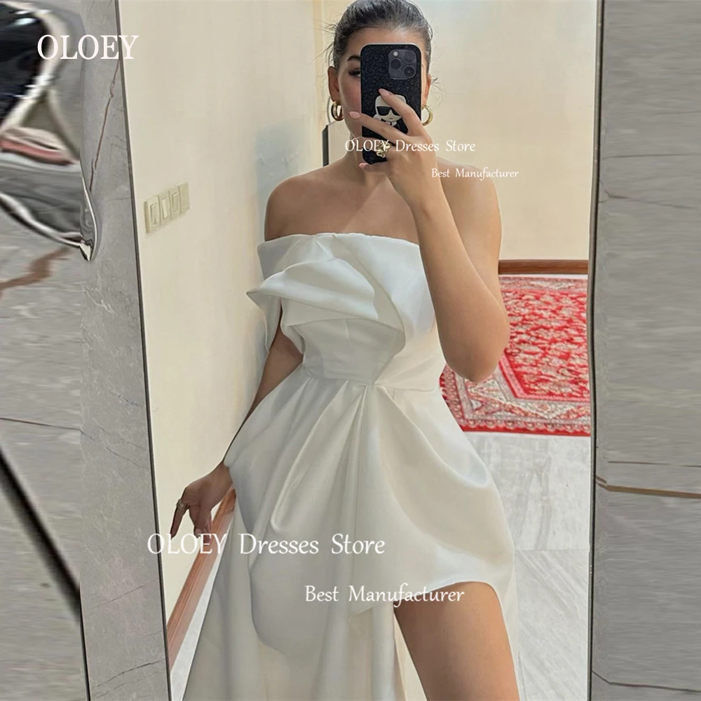 OLOEY Sexy One Shoulder White Prom Dresses Arabic Women Satin Split Long Evening Gowns Corset Back Formal Occasion Dress
OLOEY Sexy One Shoulder White Prom Dresses Arabic Women Satin Split Long Evening Gowns Corset Back Formal Occasion Dress