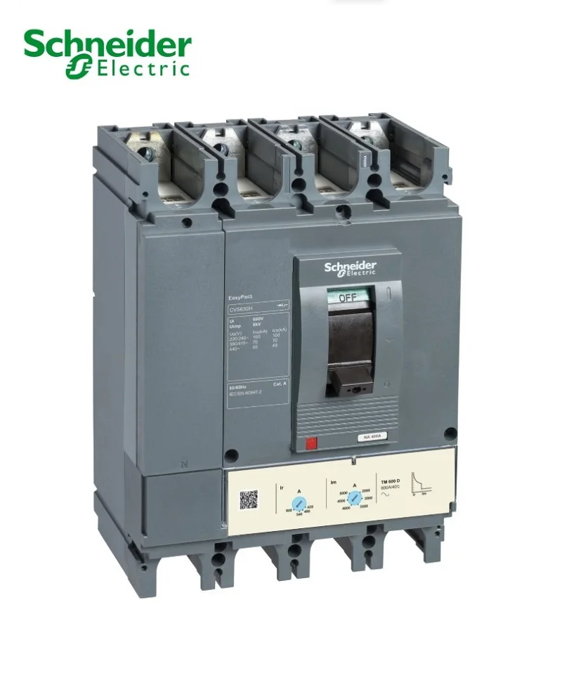 

Schneider electric CVS Molded-Case Circuit Breakers Switch MCCB CVS630F 3P TM500D TM600D ETS 2.3 630A 36KA at 380/415V