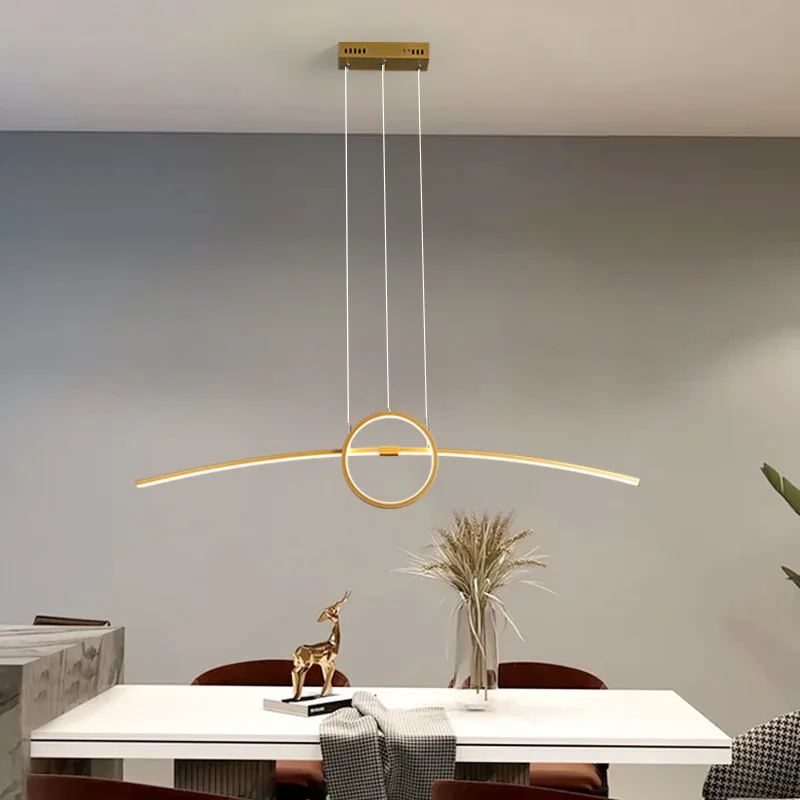 Modern Led Light Strips Chandelier Dining Room Gold Black Minimalist Nordic Pendant Ceiling Light Creative Wedding Personalized
Modern Led Light Strips Chandelier Dining Room Gold Black Minimalist Nordic Pendant Ceiling Light Creative Wedding Personalized