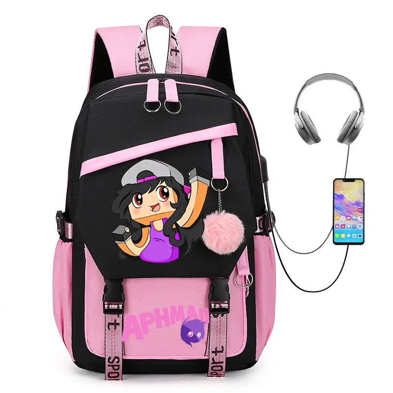 

Aphmau Mochila Anime backpack large capacity student school bag travel backpack Laptop Storage bag Bookbags cosplay bag Knapsack