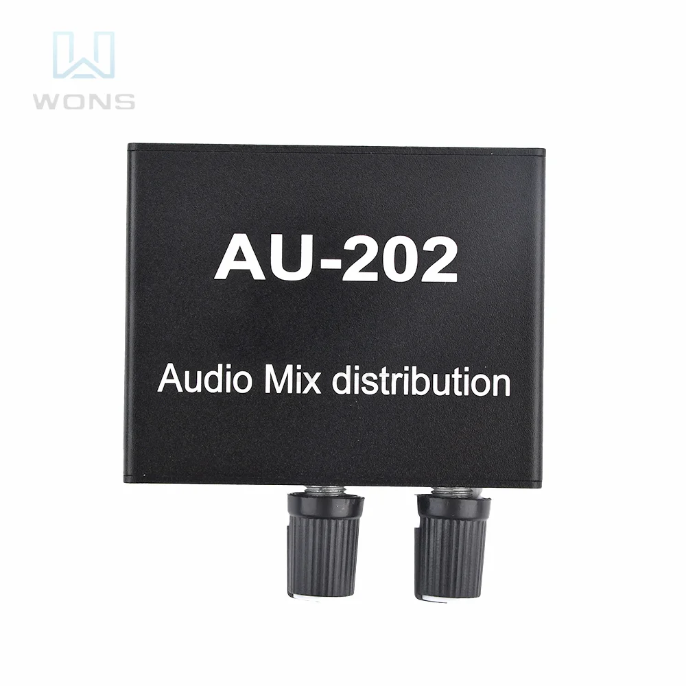 AU-202 Stereo Audio Signal Preamplifier for Headphone External Power AMP Volume Independent Control 2 Inputs 2 Outputs
AU-202 Stereo Audio Signal Preamplifier for Headphone External Power AMP Volume Independent Control 2 Inputs 2 Outputs