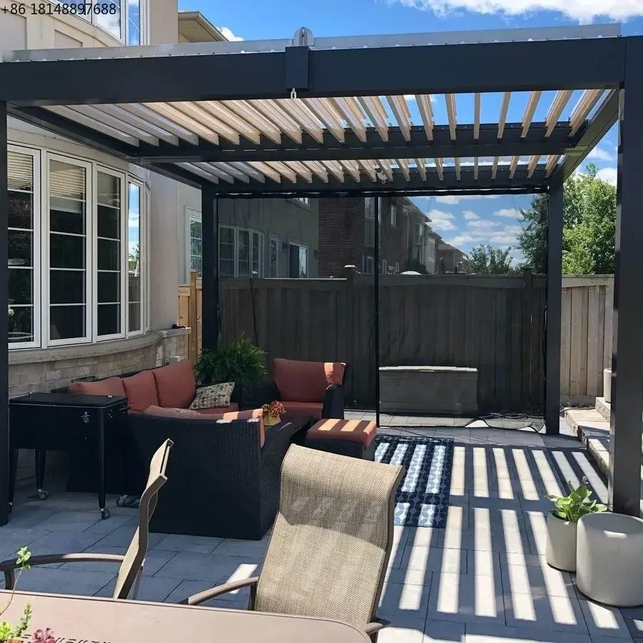 Garden waterproof aluminium outdoor garden house outdoor louvered roof bioclimatic pergola
Garden waterproof aluminium outdoor garden house outdoor louvered roof bioclimatic pergola