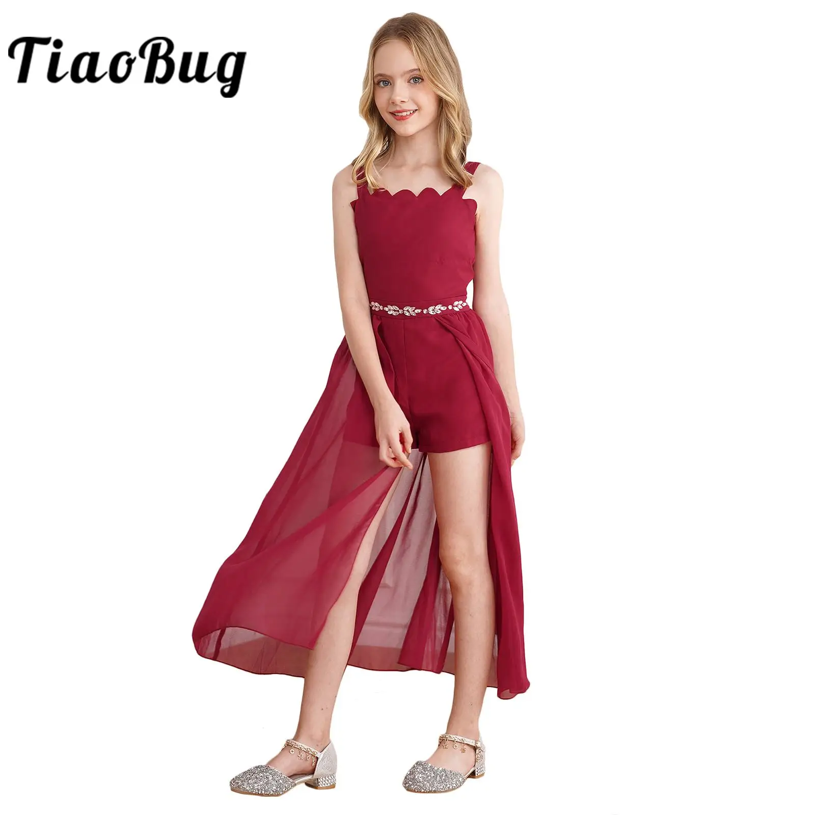 Petites Filles Robes Kids Girls Sleeveless Chiffon Jumpsuit Dress Flower Girl Dresses for Birthday Party Communion Bridesmaid
Petites Filles Robes Kids Girls Sleeveless Chiffon Jumpsuit Dress Flower Girl Dresses for Birthday Party Communion Bridesmaid