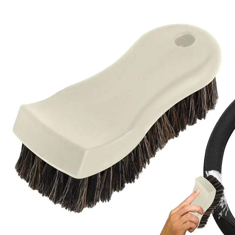 

Horse Hair Brush Car Natural Carpet Brush Car Cleaning Brush Ergonomic Grip Dust Brush For Car Home Workshop Woodworking