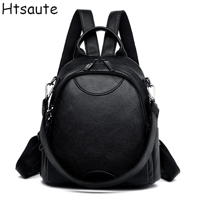 

PU Women Large Capacity Backpack Purses High Quality Leather School Bags Ladies Travel Bagpack Girls Bookbag Shoulder Bags