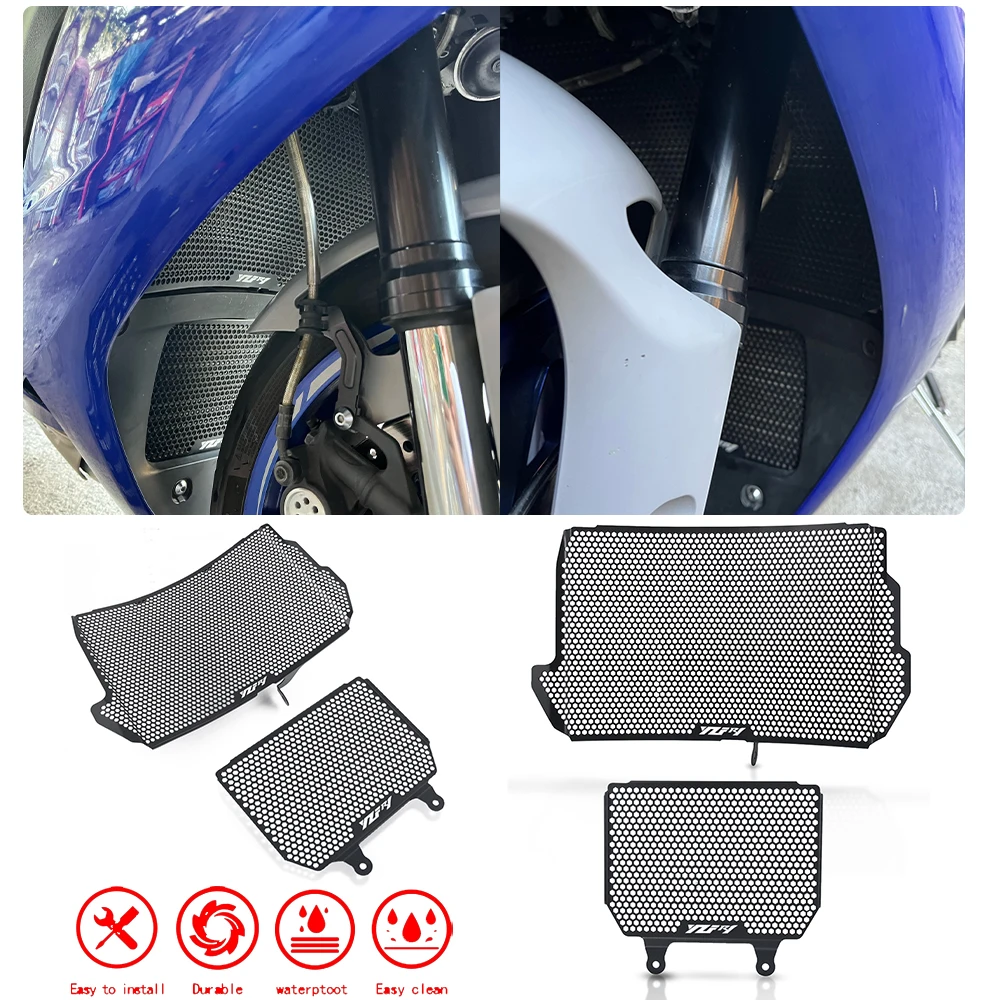 

For Yamaha YZFR1M YZFR1 YZF-R1 YZF-R1M YZF R1 M 2015-2021 2020 Motorcycle Radiator Grille Guard Cover Oil Cooler Guard Protector
