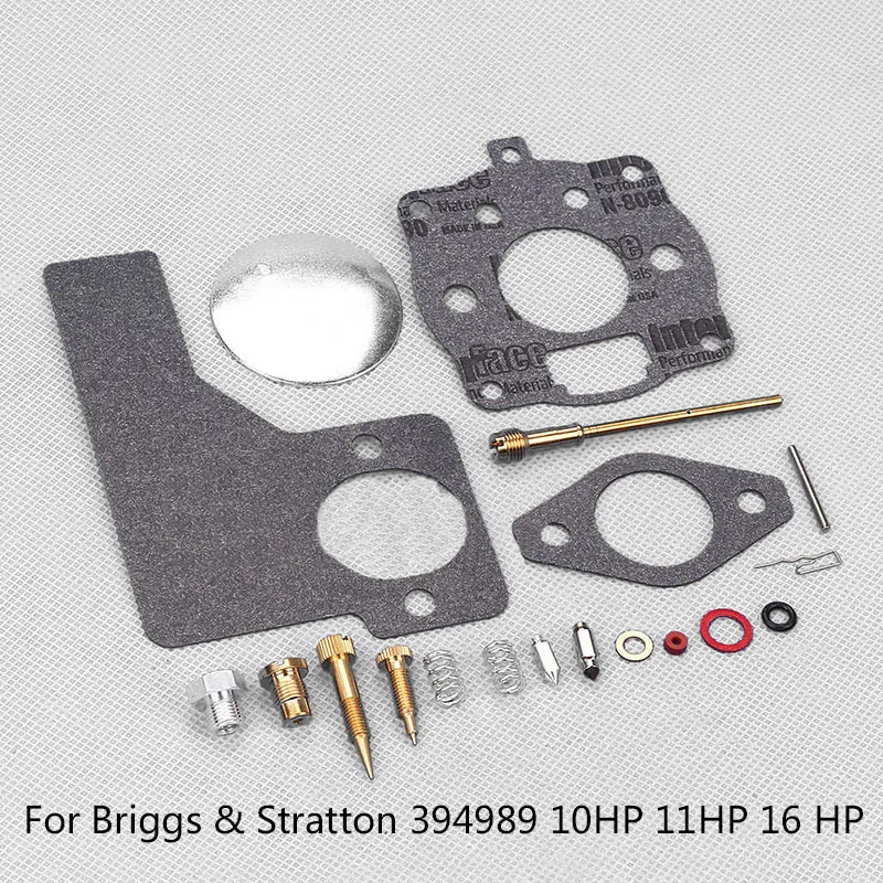 394989 Carburetor Repair Kit 10HP 11HP Lawn Mower Parts singlecylinder engines good use Easy to install new durable
394989 Carburetor Repair Kit 10HP 11HP Lawn Mower Parts singlecylinder engines good use Easy to install new durable