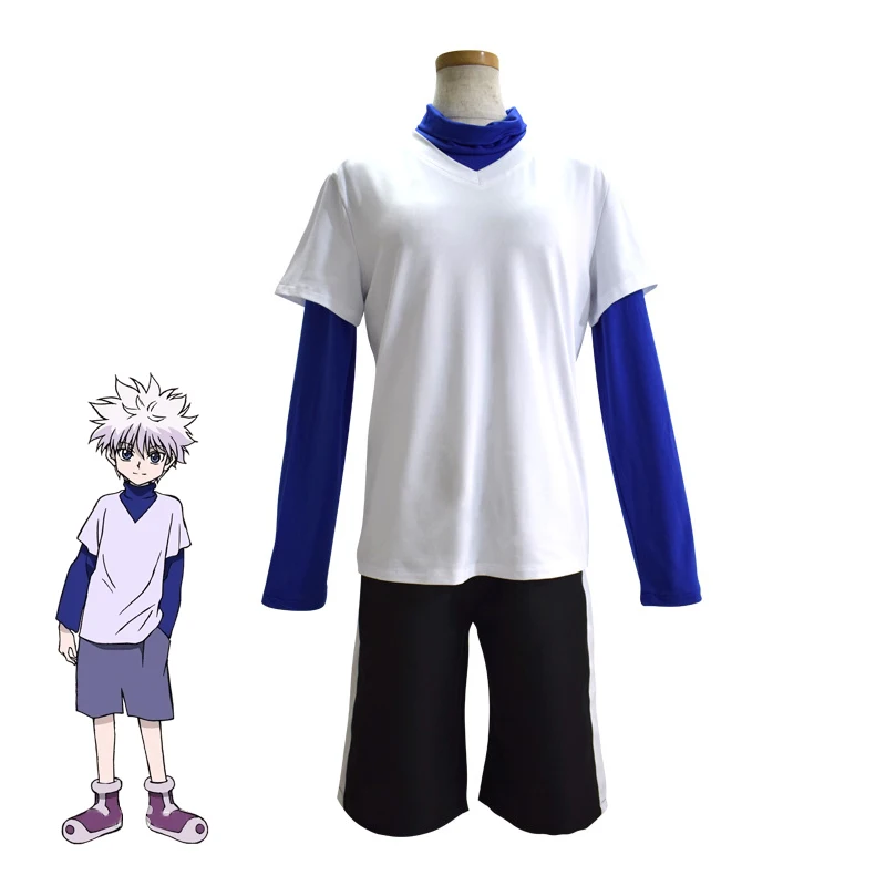 Униформа аниме HUNTER×HUNTER Killua Zoldyck, футболка, шорты, подкладка, костюмы для косплея, мужские и женские костюмы на Хэллоуин
Униформа аниме HUNTER×HUNTER Killua Zoldyck, футболка, шорты, подкладка, костюмы для косплея, мужские и женские костюмы на Хэллоуин