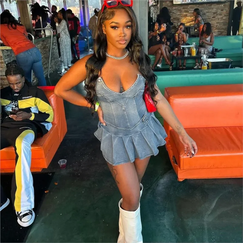 Dress For Women Beach Outfit Summer 2024 Outing Stretch Cowboy Sexy French Pleated Neck Denim Solid Spandex Cover Up Bathing
Dress For Women Beach Outfit Summer 2024 Outing Stretch Cowboy Sexy French Pleated Neck Denim Solid Spandex Cover Up Bathing