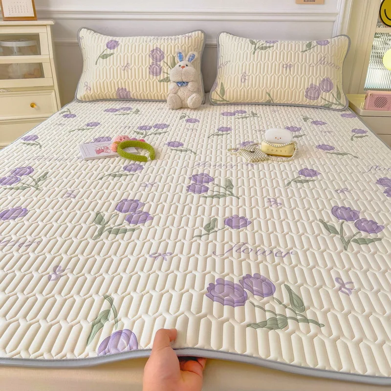 Latex Three-Piece Set of Sleeping Mat Summer Cool Ice Silk Fabric Cooling Mattress Large Cartoon Student Dormitory Soft S
Latex Three-Piece Set of Sleeping Mat Summer Cool Ice Silk Fabric Cooling Mattress Large Cartoon Student Dormitory Soft S