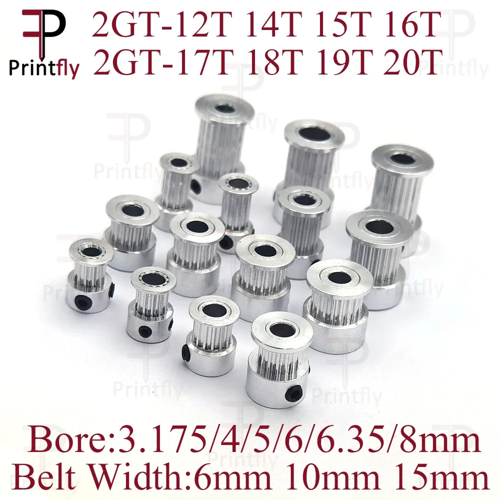 Printfly Timing Pulley 2GT 12 14 15 16 17 18 19 20 Teeth GT2 Bore 3.175 4 5 6.35 8mm Part For Width 6 10 15mm Timing Belt 1pcs
Printfly Timing Pulley 2GT 12 14 15 16 17 18 19 20 Teeth GT2 Bore 3.175 4 5 6.35 8mm Part For Width 6 10 15mm Timing Belt 1pcs