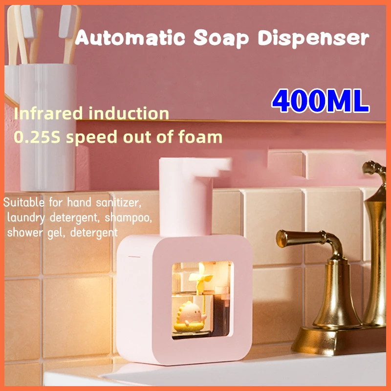 New Automatic Soap Dispenser Cute Pet Contact Free Hand Sanitizer USB Charging 400ml Liquid Dispensers Wash Handtizer Personal
New Automatic Soap Dispenser Cute Pet Contact Free Hand Sanitizer USB Charging 400ml Liquid Dispensers Wash Handtizer Personal