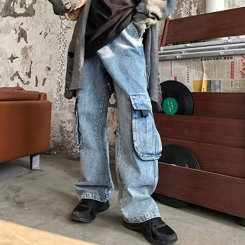 2022 Winter Men's Streetwear Vintage Casual Pants Washed Big Pocket Workwear Jeans Hip Hop Style High-quality Trousers S-3XL
2022 Winter Men's Streetwear Vintage Casual Pants Washed Big Pocket Workwear Jeans Hip Hop Style High-quality Trousers S-3XL