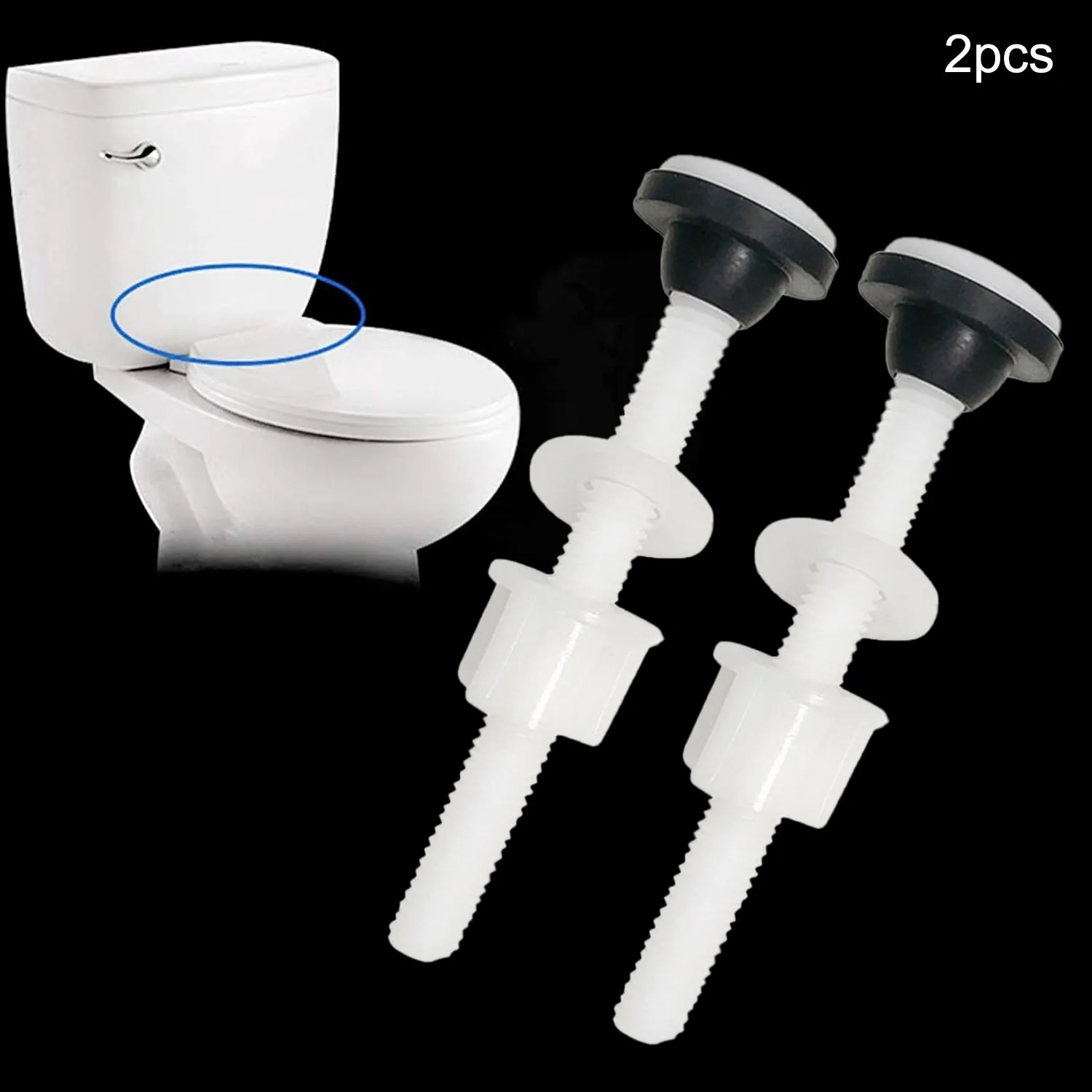 2 Pack Plastic Toilet Hinge Close Coupling Bolts And Nuts With Washers For Home Bathroom Tool Accessories
2 Pack Plastic Toilet Hinge Close Coupling Bolts And Nuts With Washers For Home Bathroom Tool Accessories
