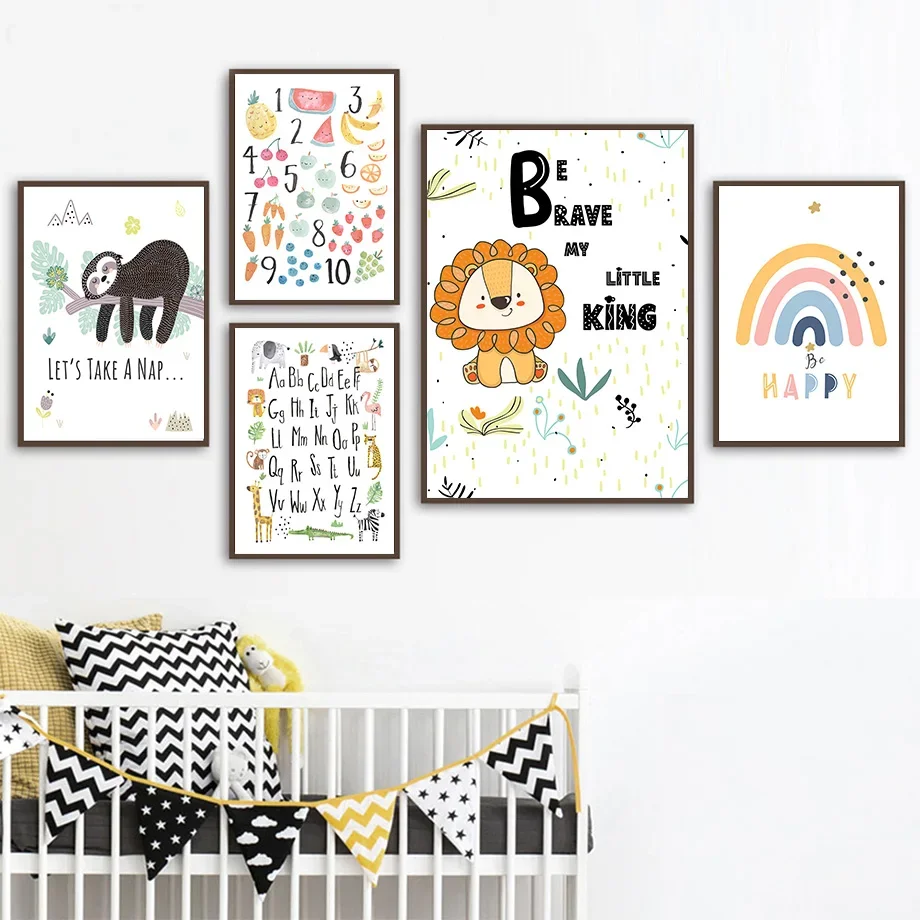 Jungle Animals Lion Sloth Fruit Cartoon Wall Art Canvas Painting Nordic Posters And Prints Wall Pictures Kids Room Nursery Decor
Jungle Animals Lion Sloth Fruit Cartoon Wall Art Canvas Painting Nordic Posters And Prints Wall Pictures Kids Room Nursery Decor