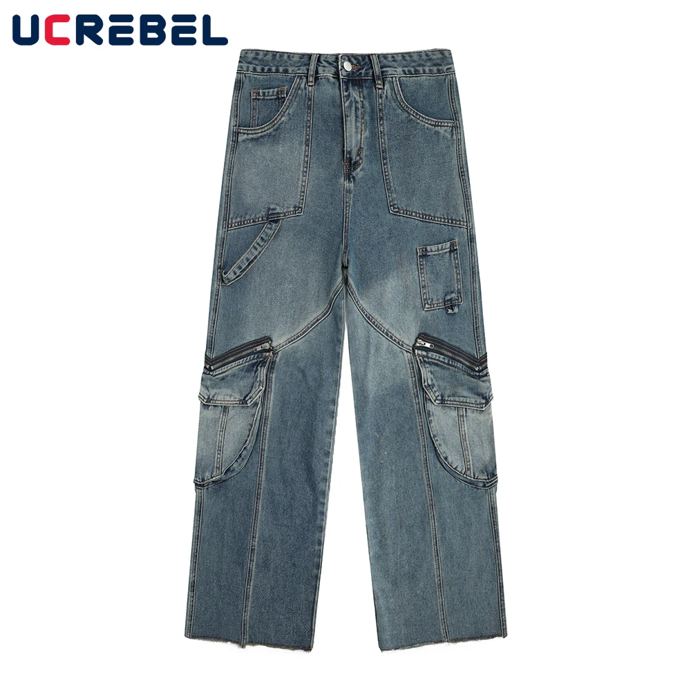 Washed Blue Denim Pants Mens High Street Pocket Loose Casual Retro Spliced Wide Leg Jeans Men
Washed Blue Denim Pants Mens High Street Pocket Loose Casual Retro Spliced Wide Leg Jeans Men
